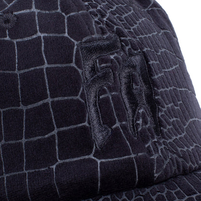 Fucking Awesome Croc Velour 6 Panel Strapback - Black