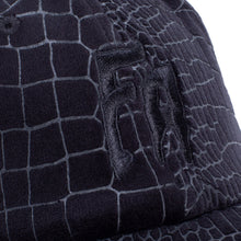 Load image into Gallery viewer, Fucking Awesome Croc Velour 6 Panel Strapback - Black