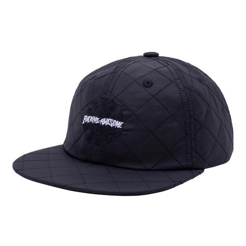 Fucking Awesome Quilted Spiral Snapback - Black