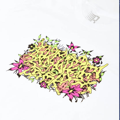 Bronze 56K Floral Burner Tee - White