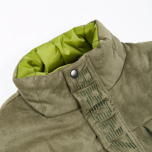Bronze 56K Faux Suede Puffer Jacket - Olive