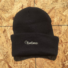Load image into Gallery viewer, Ninetimes Script Embroidered Beanie - Navy