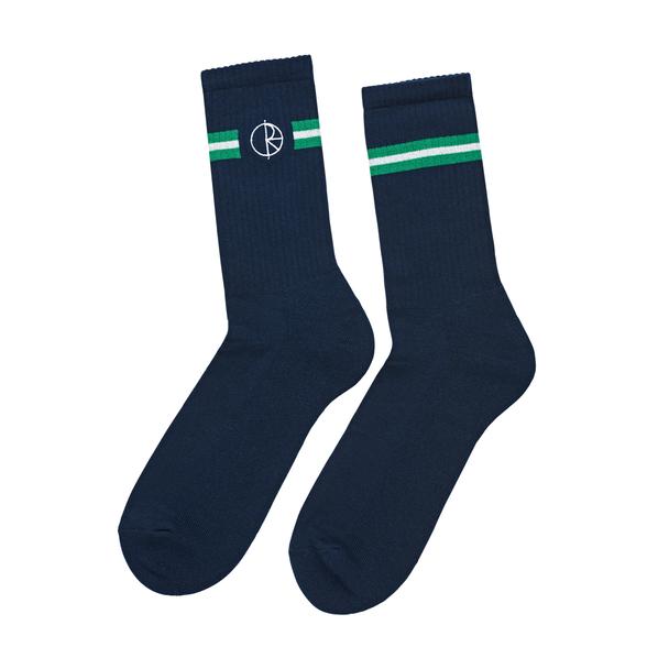 Polar Stroke Logo Socks - Navy/Green/White