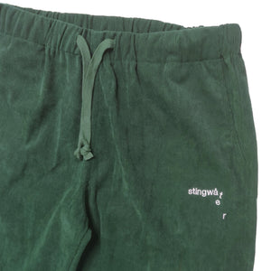 Stingwater Corduroy Melting Logo Sweatpants - Forest Green