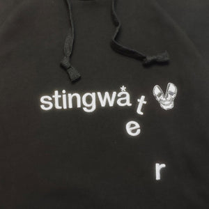 Stingwater Classic Melting Logo and Skull Patch Hoodie - Black