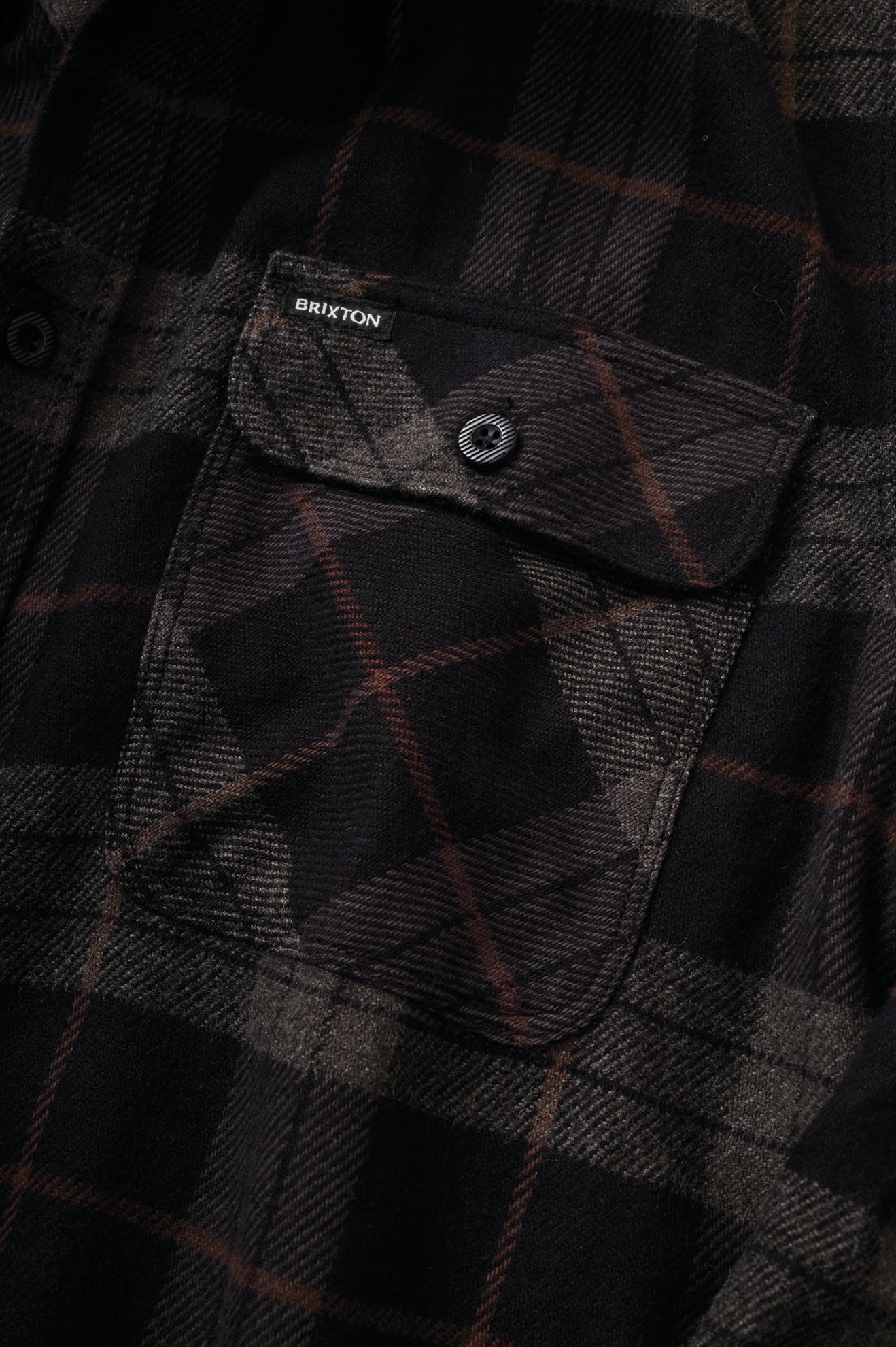 Brixton Bowery Flannel - Black/Charcoal