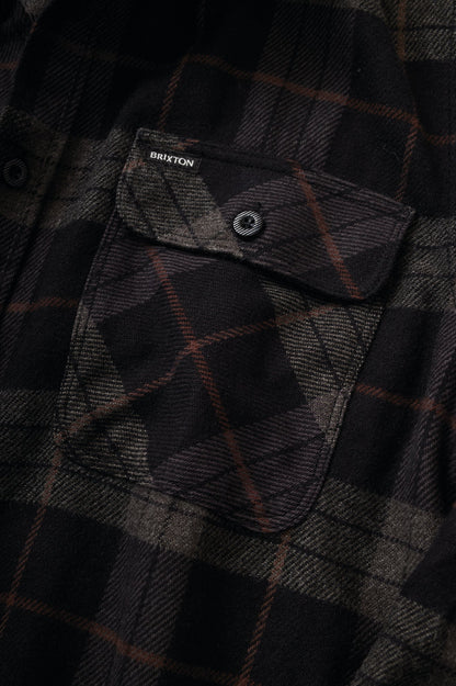 Brixton Bowery Flannel - Black/Charcoal