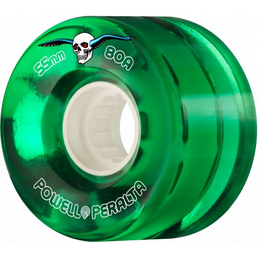 Powell Peralta Clear Cruiser Wheels - 55mm 80A Green