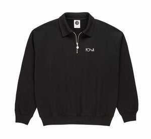 Polar Collar Zip Sweatshirt - Black