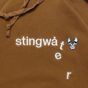 Stingwater Classic Melting Logo And Skull Patch Hoodie - Brown