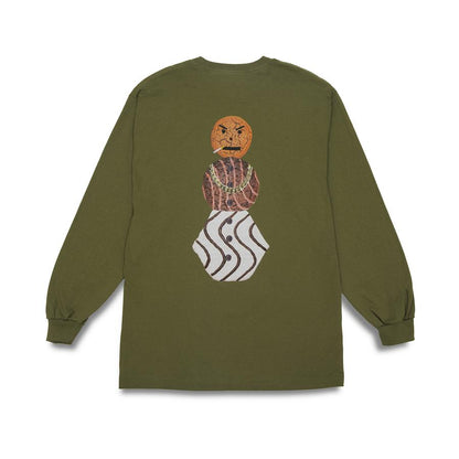 Quartersnacks Classic Snackman L/S Tee - Olive