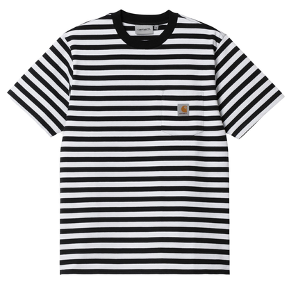 Carhartt WIP Scotty Stripe Pocket Tee - Black/White