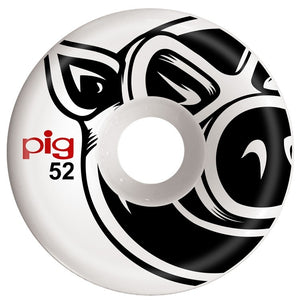 Pig Wheels Pig Head Conical Wheels - 101A 52mm White