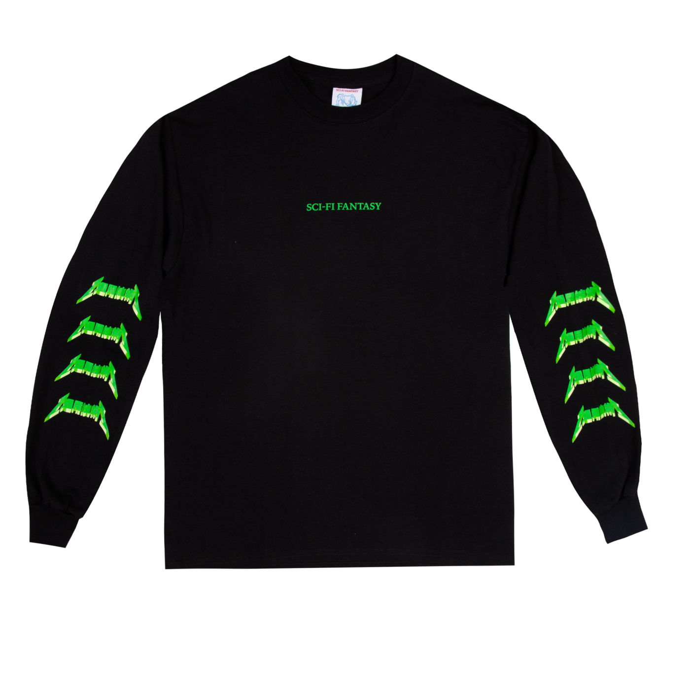 Sci-Fi Fantasy Metal Logo Longsleeve - Black