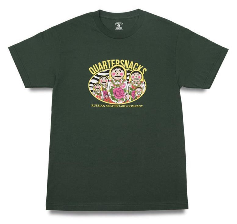 Quartersnacks Russia Tee - Forest Green