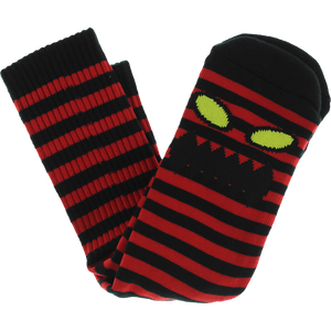 Toy Machine Monster Face Mini Stripe Sock - Red