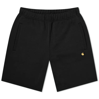 Carhartt WIP Chase Sweat Short - Black/Gold