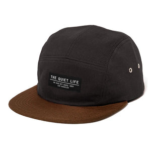 The Quiet Life Cord Combo 5 Panel Hat - Black