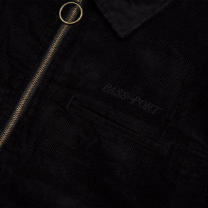 Pass-Port Cord Zip Up Jacket - Black