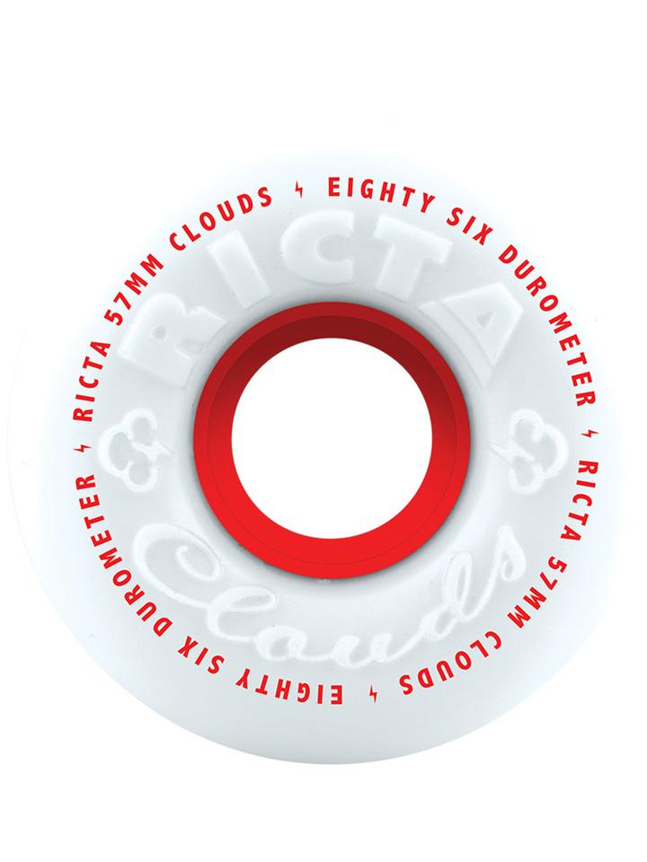 Ricta Clouds Wheel - White/Red 86A 57mm
