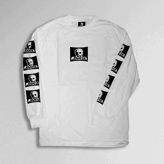 Skull Skates Surf Logo Longsleeve - White