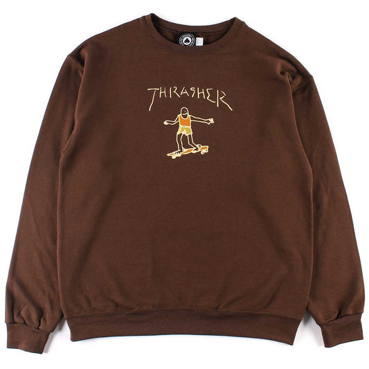 Thrasher Gonz Logo Crewneck - Dark Chocolate