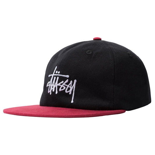 Stussy 2-Tone Team Strapback Cap - Black