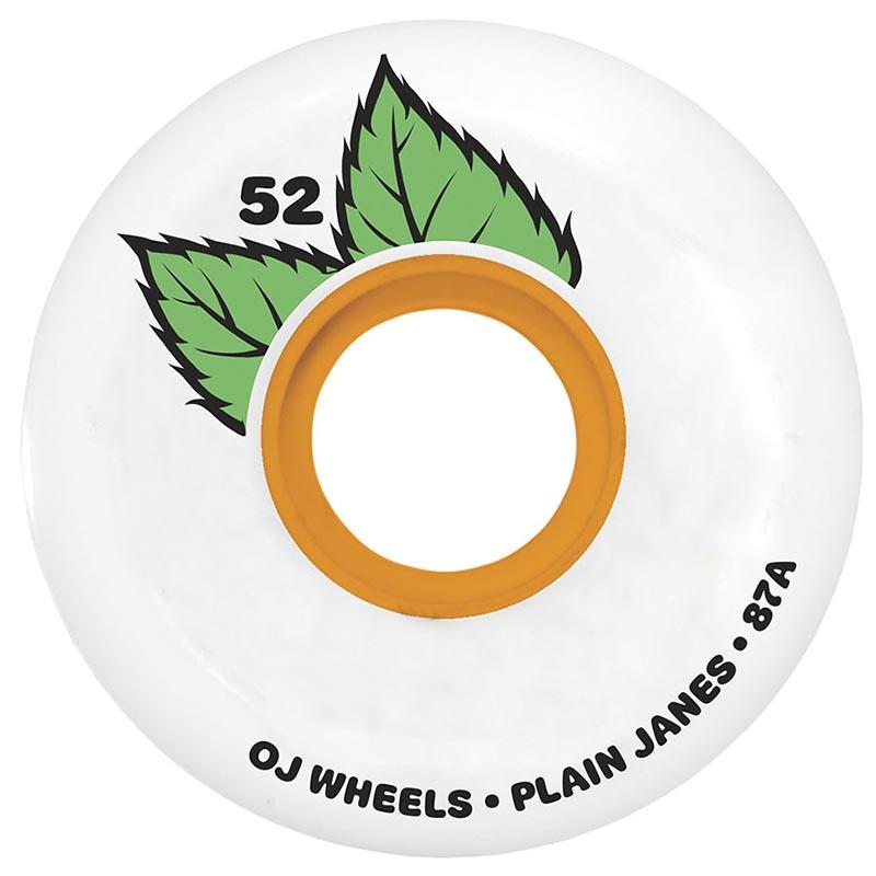 OJs Plain Jane Keyframe Wheels - 87A 52mm White