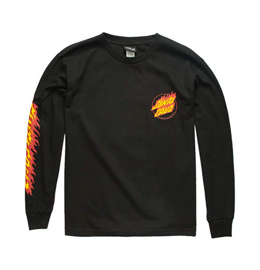 Santa Cruz Flame Hand Youth Longsleeve - Black