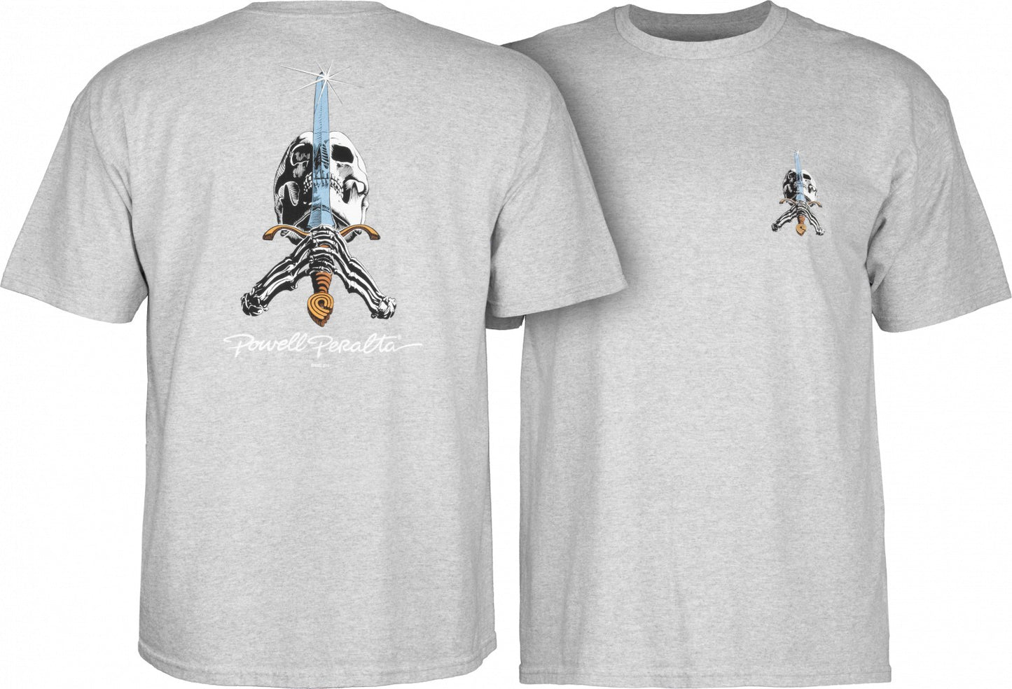 Powell Peralta Skull & Sword Tee - Grey