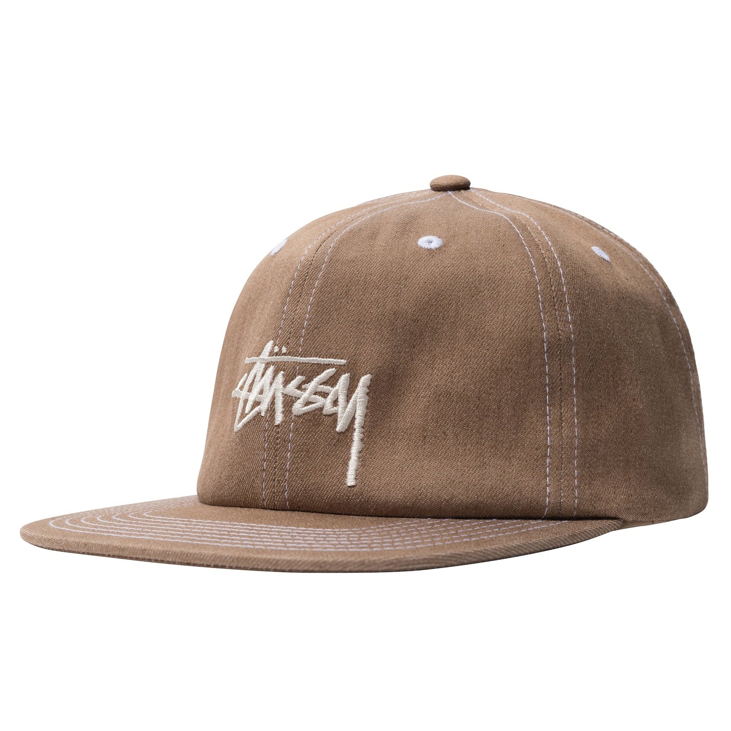 Stussy Denim Stock Strapback - Brown