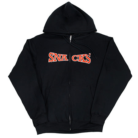 Quartersnacks Snacks Varsity Arch Embroidered Zip Hoodie - Black