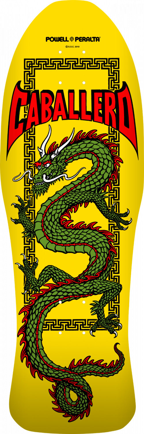 Powell-Peralta Retro Cab Chinese Dragon Spoon Yellow Deck - 10.0