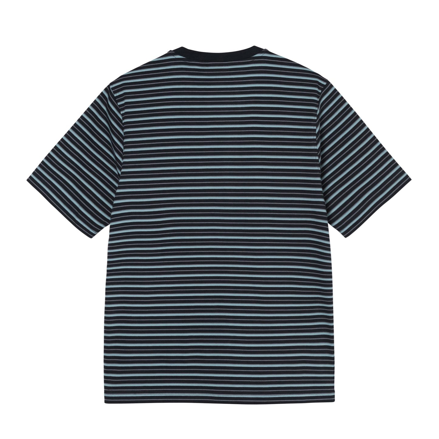 Stussy Classic Striped Crew Tee - Black