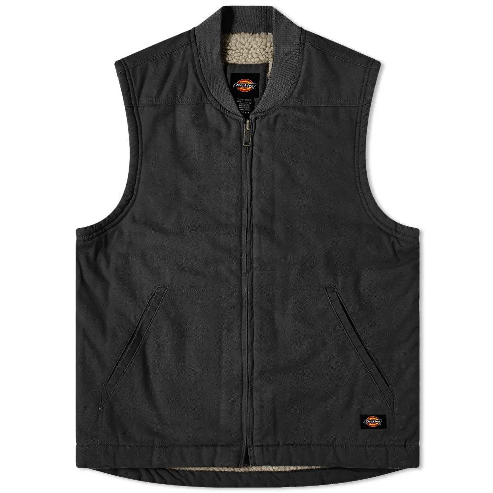 Dickies Lined Duck Vest - Stonewashed Black – Ninetimes Skateshop