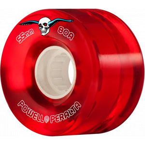 Powell Peralta Clear Cruiser Wheels - 55mm 80A Red