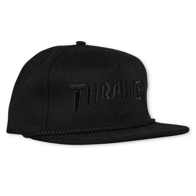 Thrasher Rope Snapback - Black/Black