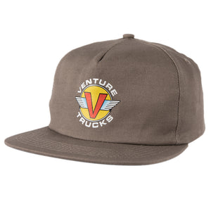 Venture Wings Snapback Hat - Charcoal