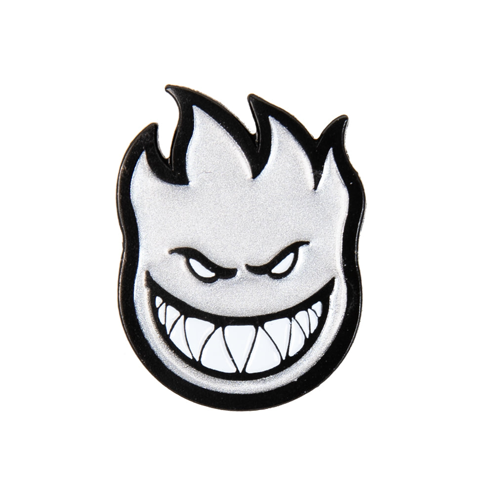 Spitfire Bighead Fill Lapel Pin - Black/Silver Fleck