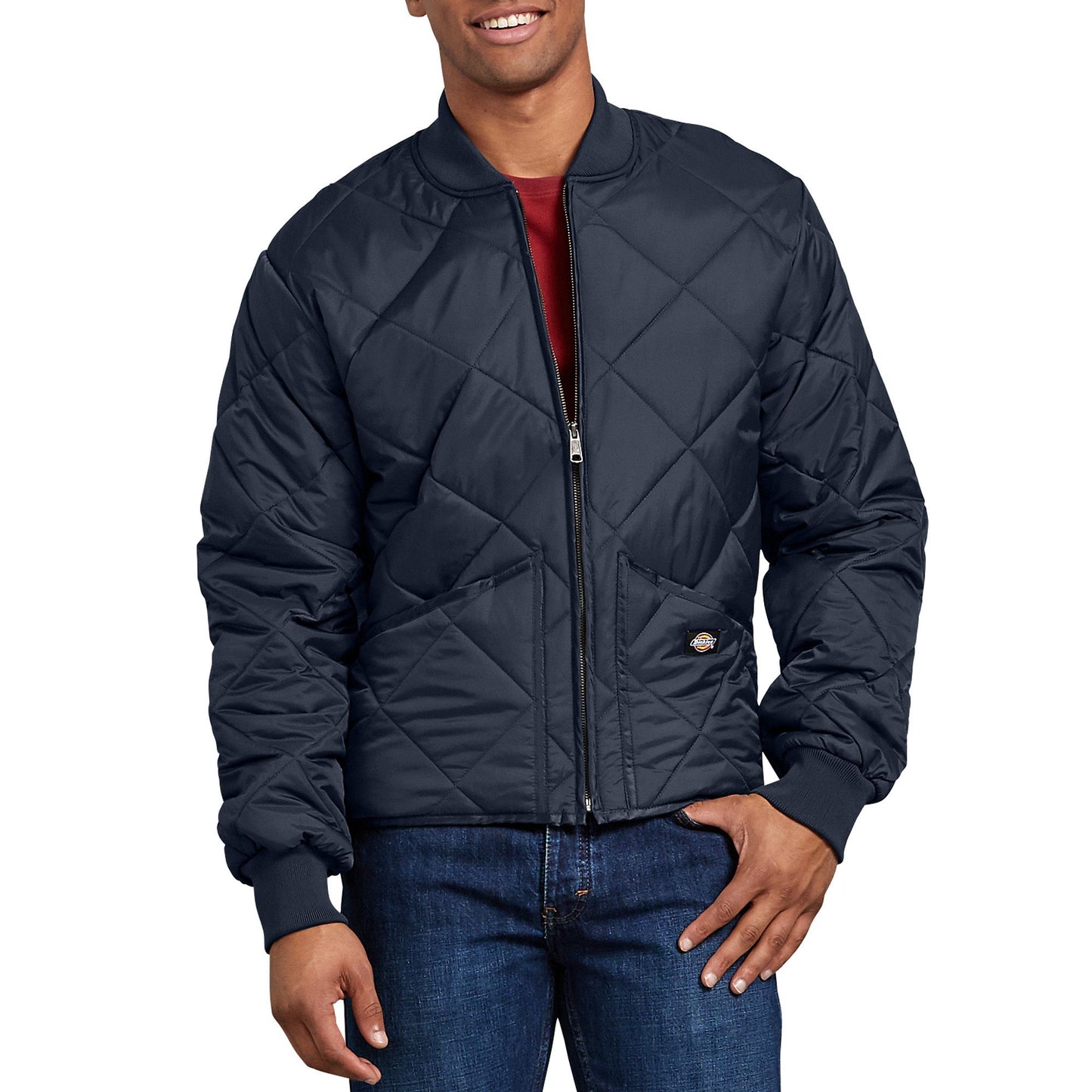 Dickies Nylon Diamond Quilted Jacket - Dark Navy