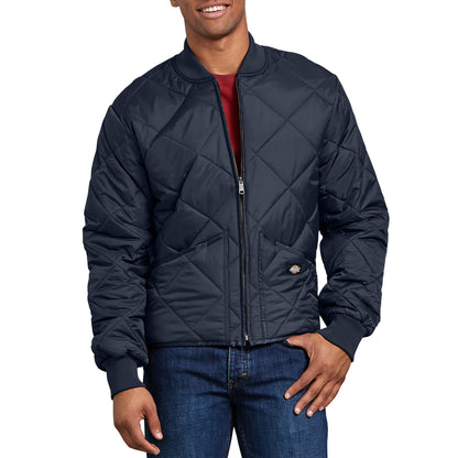Dickies Nylon Diamond Quilted Jacket - Dark Navy