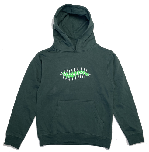 Youth Ninetimes Millzipede Hoodie - Forest Green