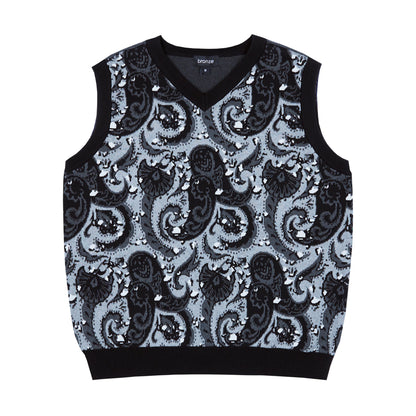 Bronze 56K Paisley Vest - Grey