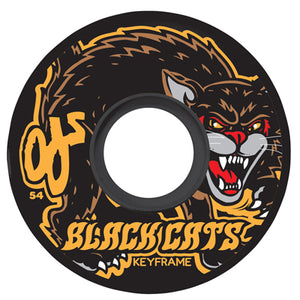 OJs Black Cats Keyframe Wheels - Black 87A 54mm