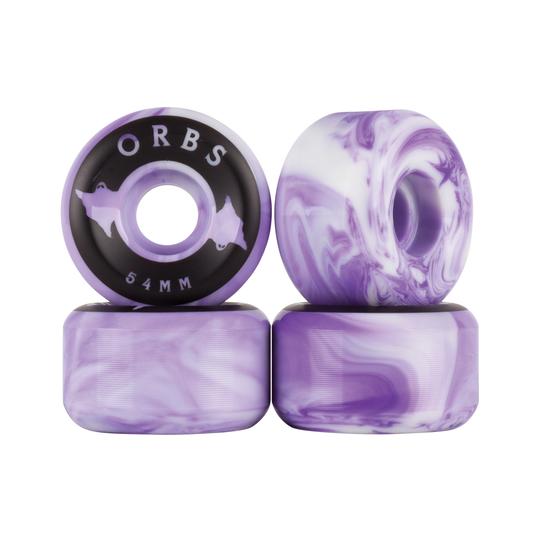 Welcome Orbs Specters Swirls Wheels - 99A 54mm Purple/White
