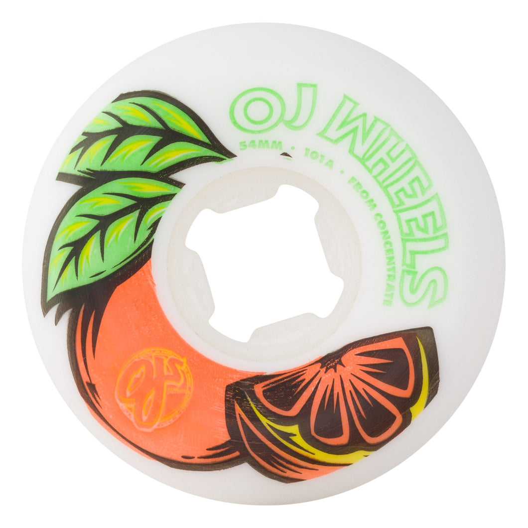 OJ's From Concentrate Wheel White Orange - 101A 54mm