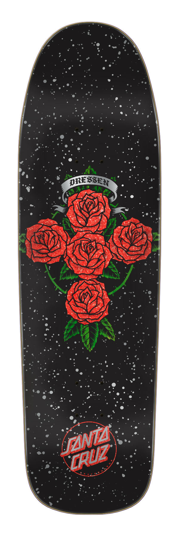 Santa Cruz Dressen Rose Cross Shaped Deck - 9.31 X 32.26