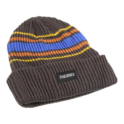 Theories Burst Stripe Beanie - Vintage Brown