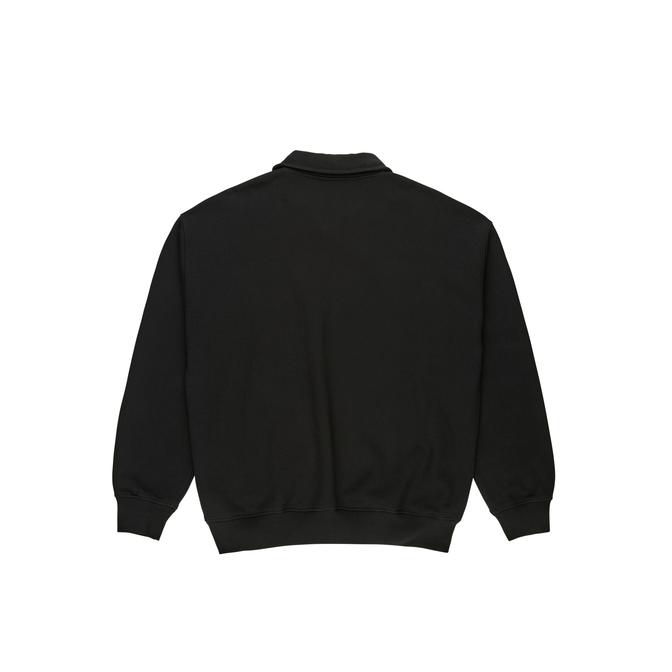 Polar Collar Zip Sweatshirt - Black