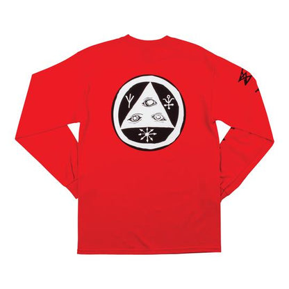 Welcome Tali-Scrawl L/S Tee - Red/Black/White